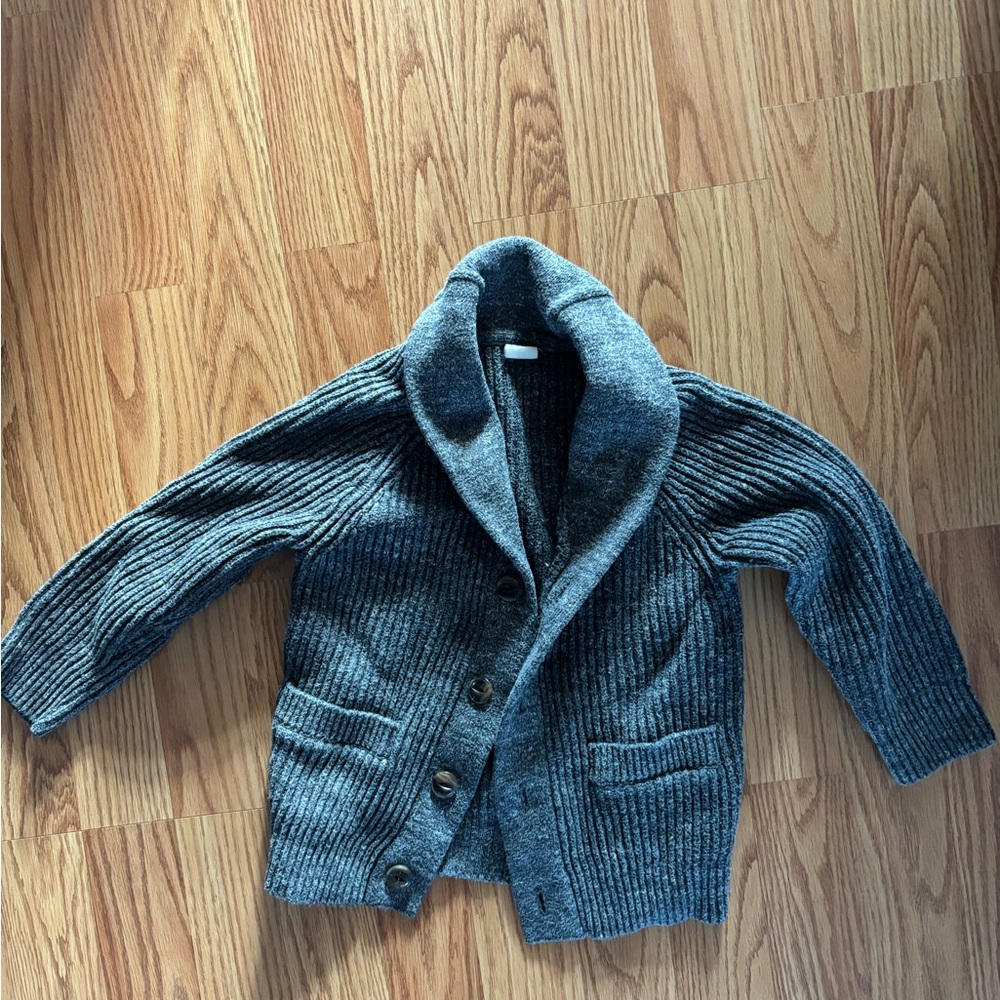 GAP Kids Charcoal Knit Cardigan